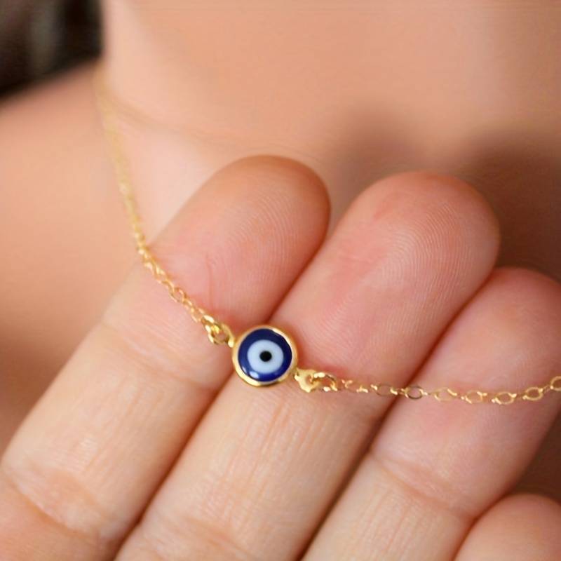 Blaue Evil Eye Vintage Halskette - Halskette mit dem Bösen Auge