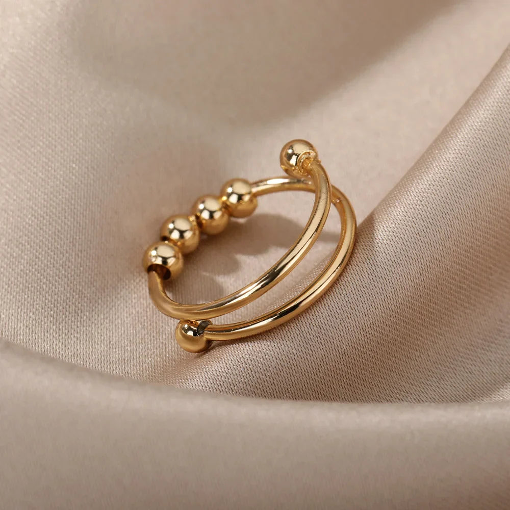 Maelis – Anti-Stress-Ring mit Drehenden Perlen