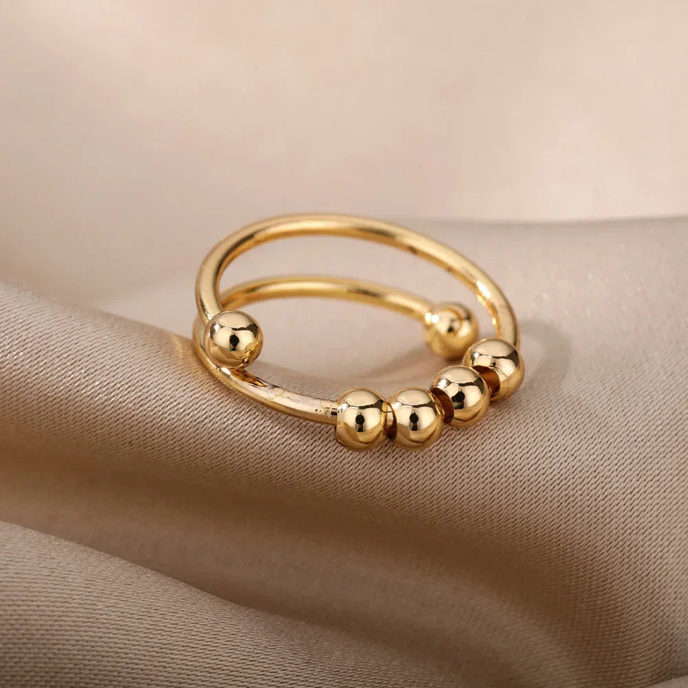 Maelis – Anti-Stress-Ring mit Drehenden Perlen