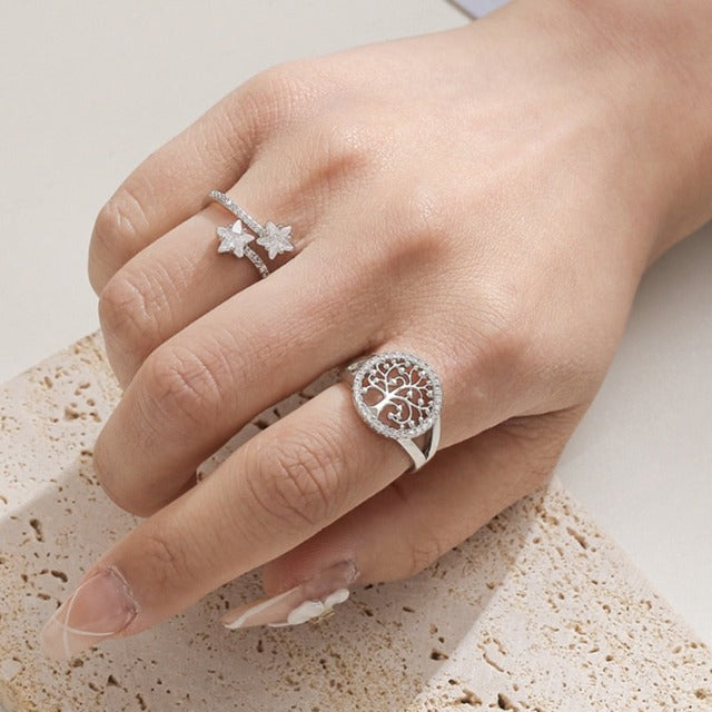 Yelina – Ring Lebensbaum Gold oder Silber