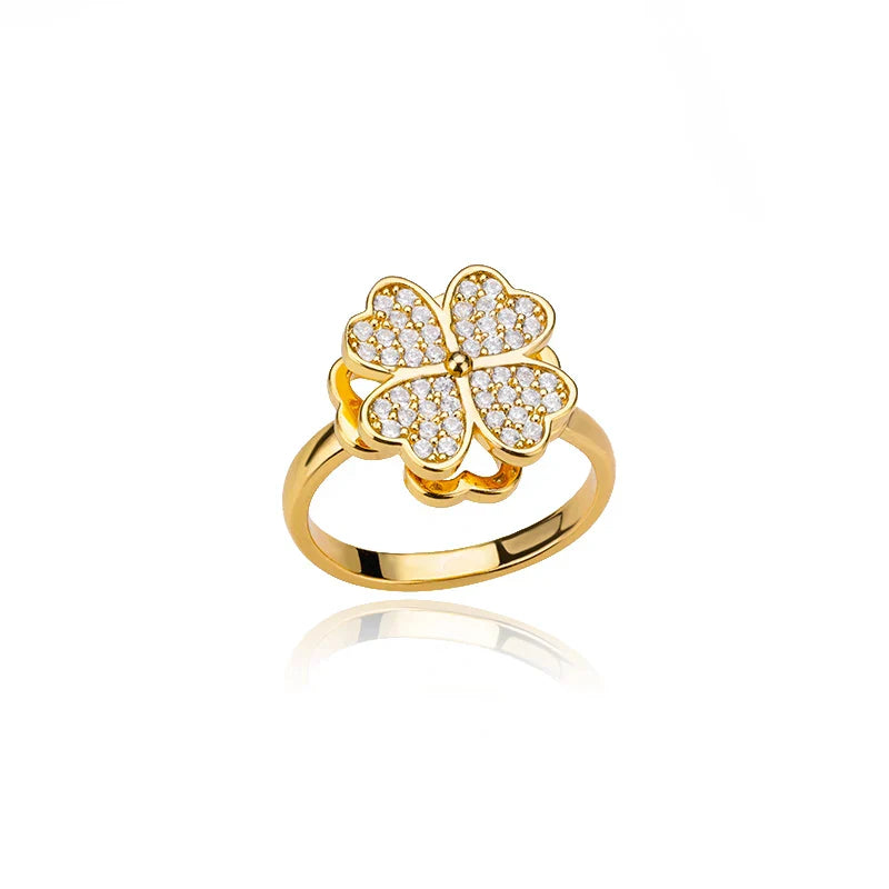 Dazel – Anti-Stress-Drehender Ring Vierblättriges Kleeblatt