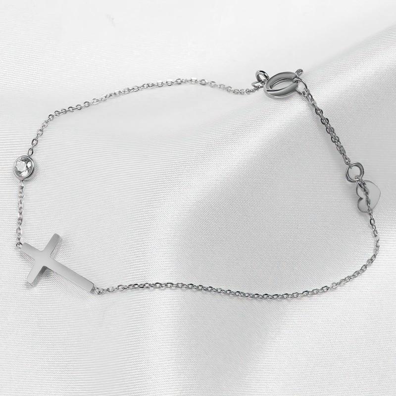 Althea – Armband mit Kreuz für Damen in Gold & Silber
