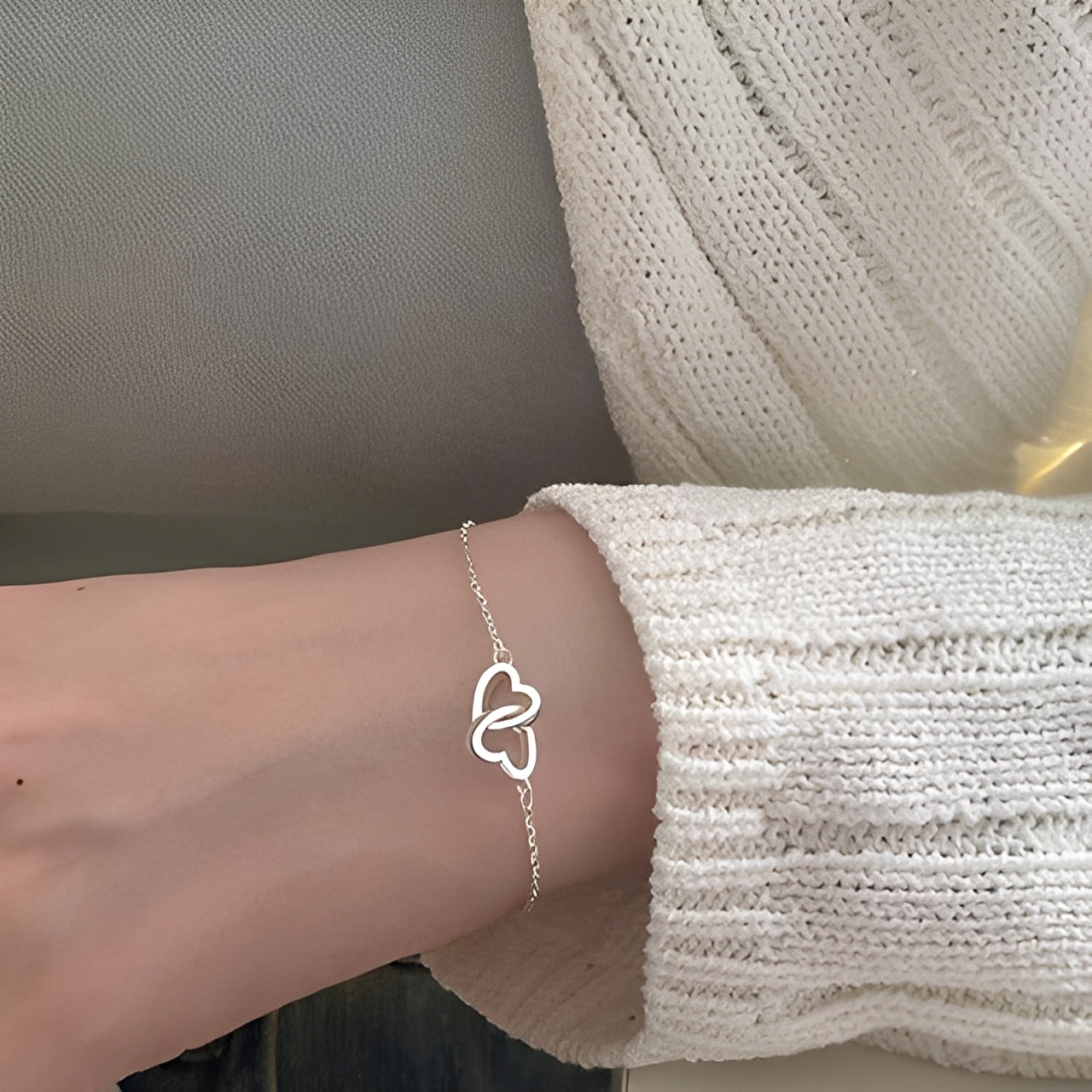 Amara – Glücksbringer-Armband mit Doppelherz