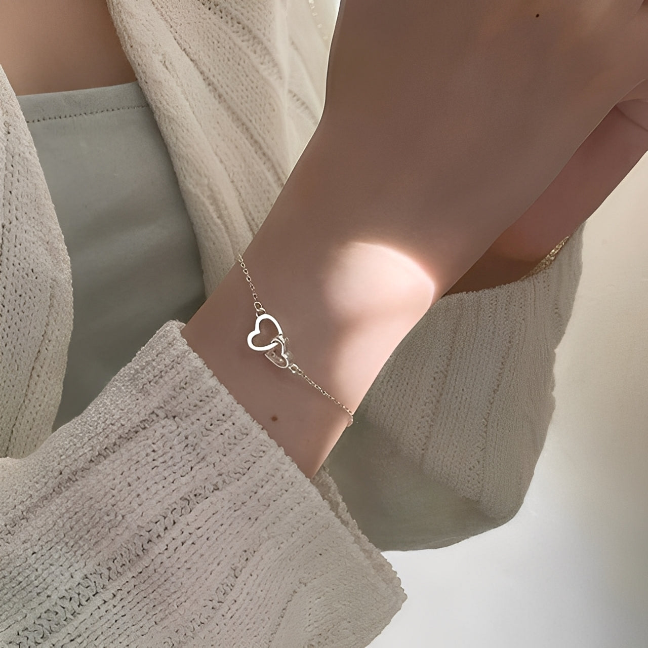 Amara – Glücksbringer-Armband mit Doppelherz