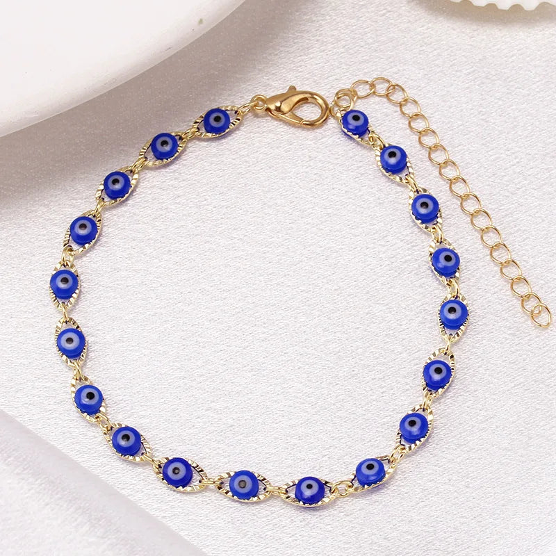 Zaya – Boho-Armband mit Blauem Schutzauge