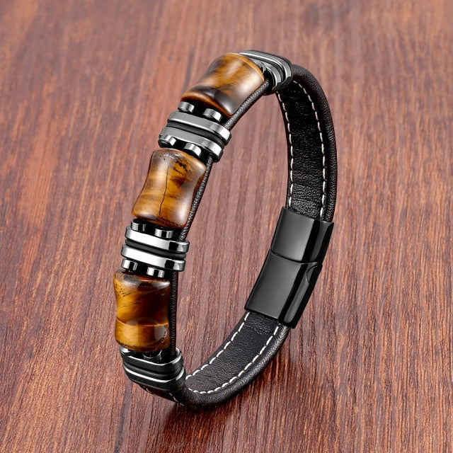Kael – Lederarmband & Schützendes Tigerauge