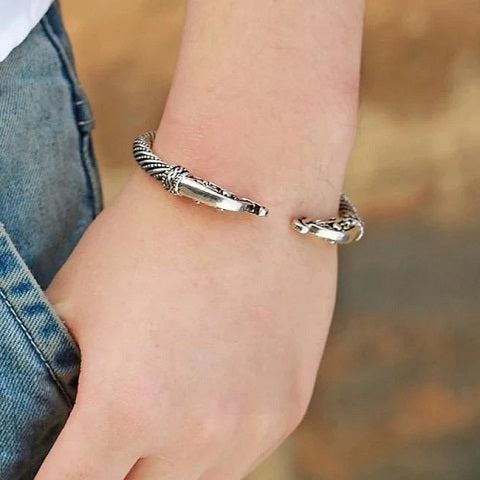 Ragnar – Wikinger-Armband für Herren im alten Stil in Silber oder Gold