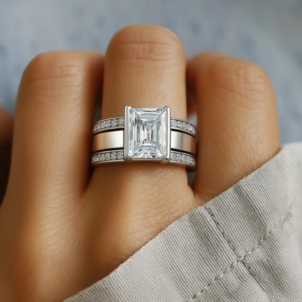 Amy – Vintage-Ring mit Eingefasstem Kristall