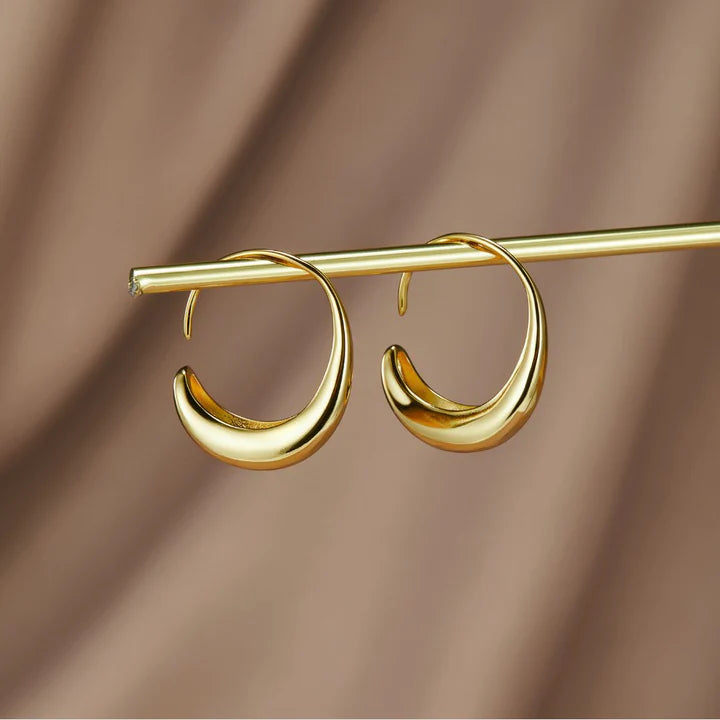Klassische Tropfen-Ohrringe - Vintage Golden Hoop Ohrring