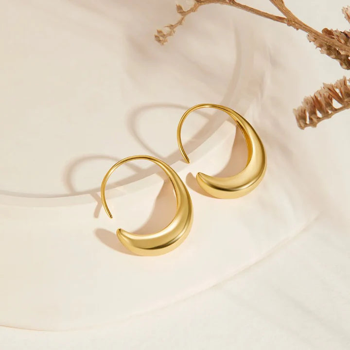 Klassische Tropfen-Ohrringe - Vintage Golden Hoop Ohrring