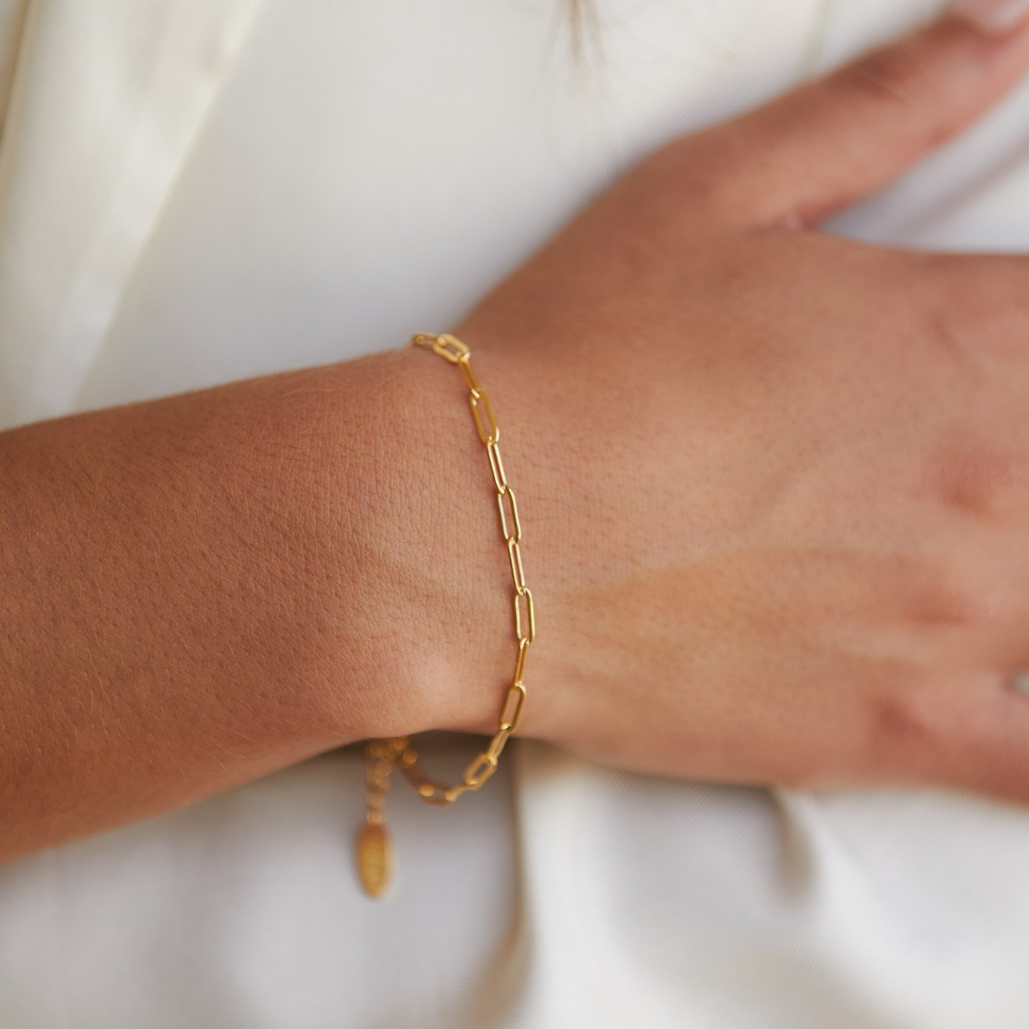 Cozumel – Armband Kette Paperclip Gold