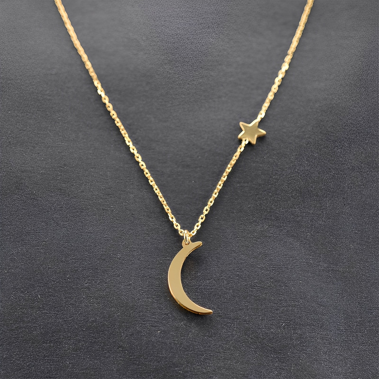 Lunaria – Halskette Stern & Mond Poetisch