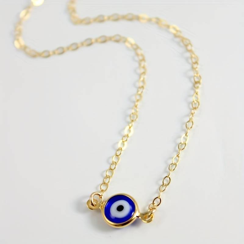 Blaue Evil Eye Vintage Halskette - Halskette mit dem Bösen Auge
