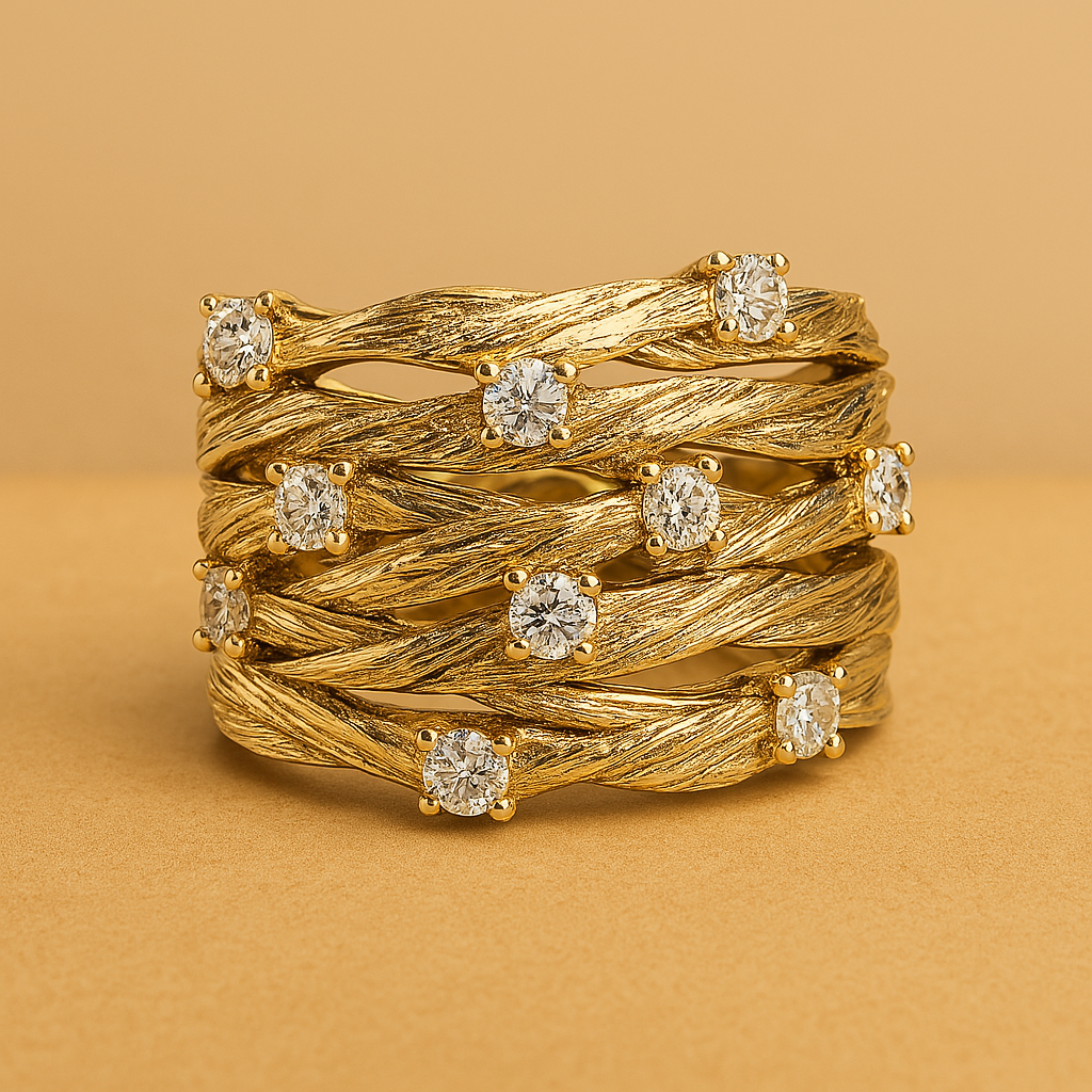 Marisse – Goldener Ring im Vintage-Stil mit zartem Glanz