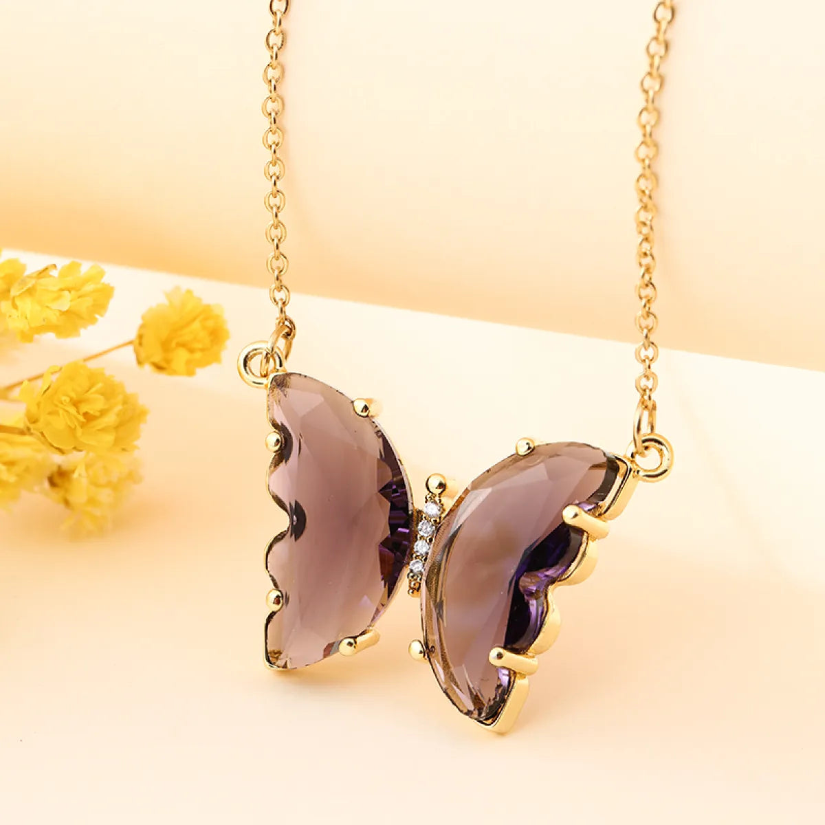 Bunt Petite Schmetterling Halskette