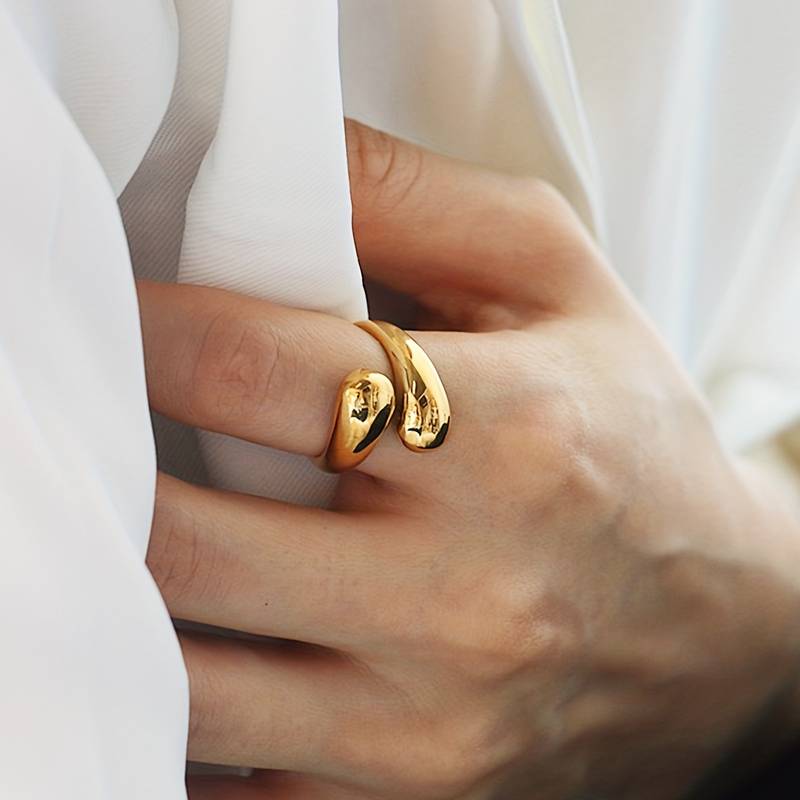 Wassertropfen-Ring - Minimalistischer Wickelring