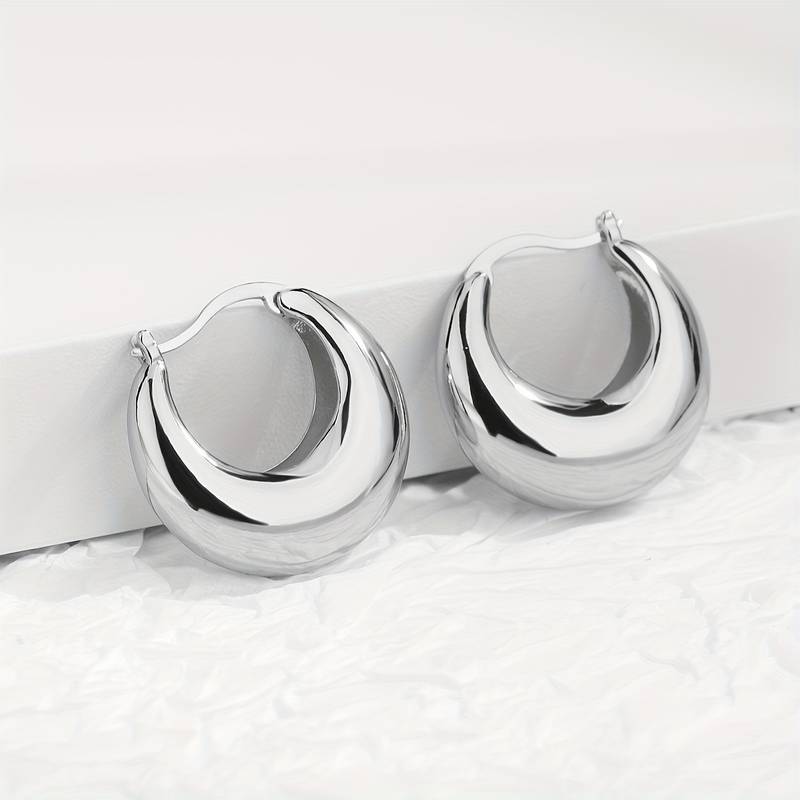 Chunky 18K vergoldete Ohrringe - Chunky Offene Ohrringe