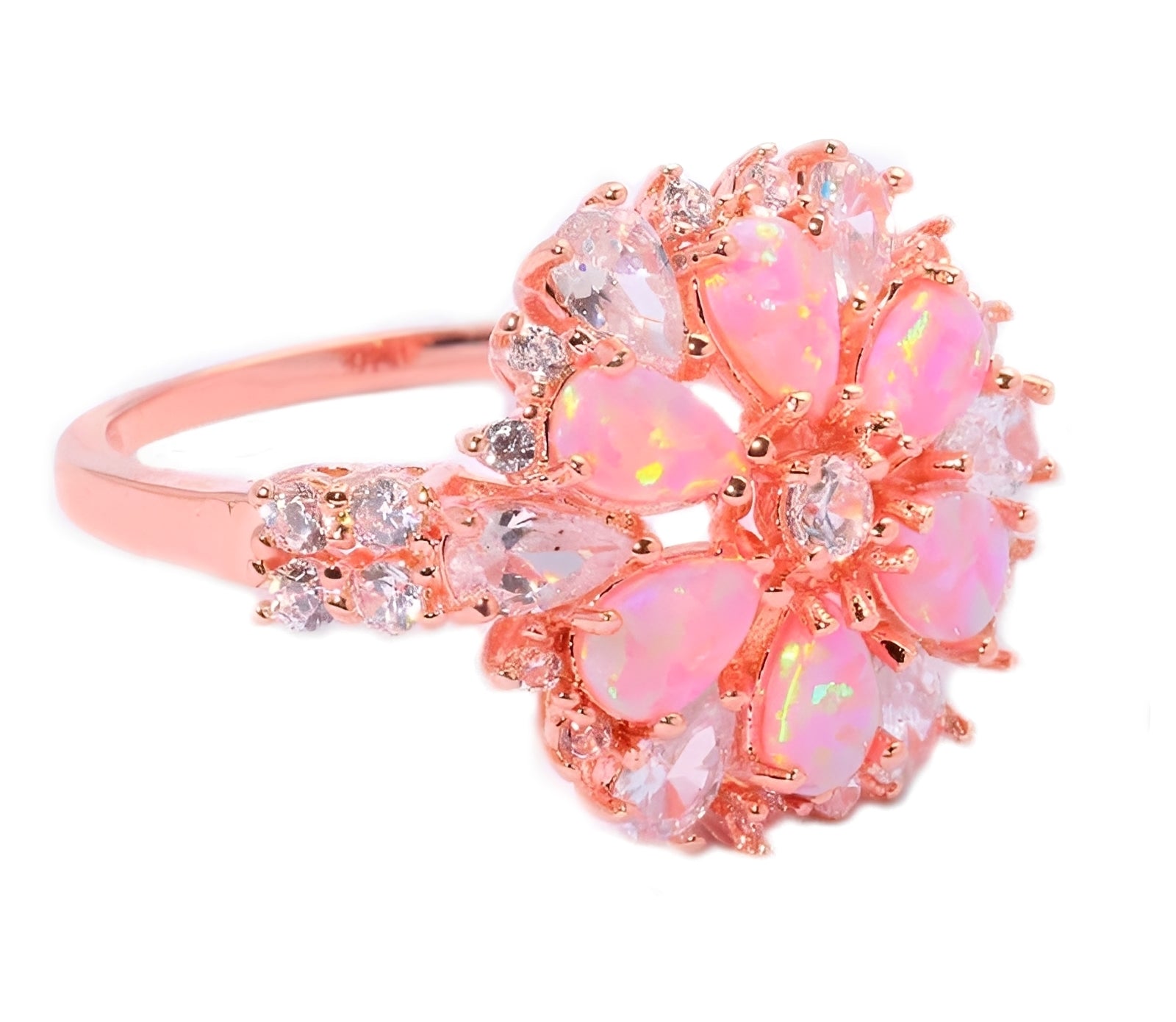 Rian – Feiner Ring Blume Feueropal