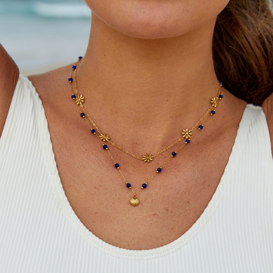 Joyce – Halskette Blume in 18K Gold