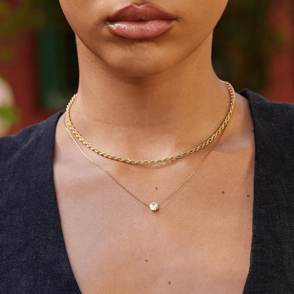 Lora – Anhänger Kreis aus klarem Kristall