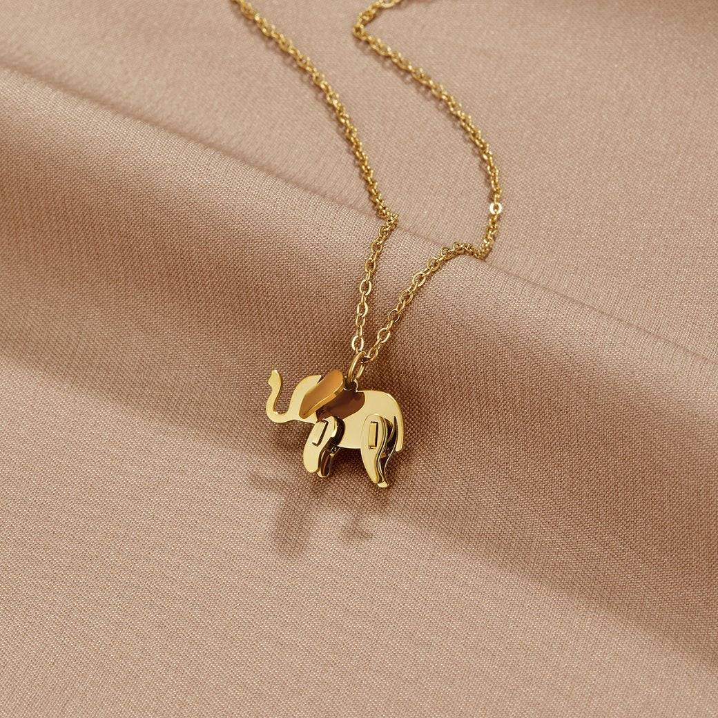 Anaya – Halskette Goldener Elefant Glücksbringer