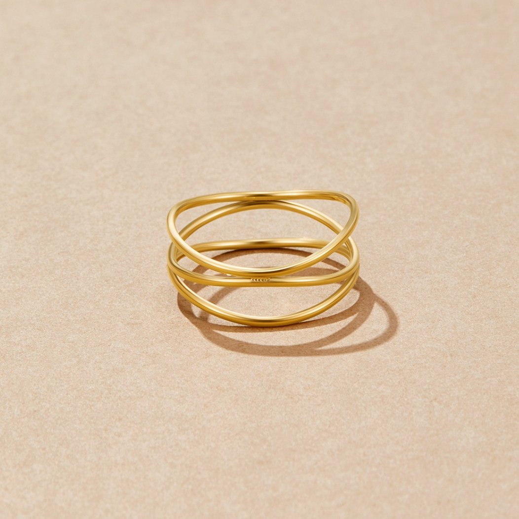 Elayna – Ring Unendlichkeitsschleife Golden