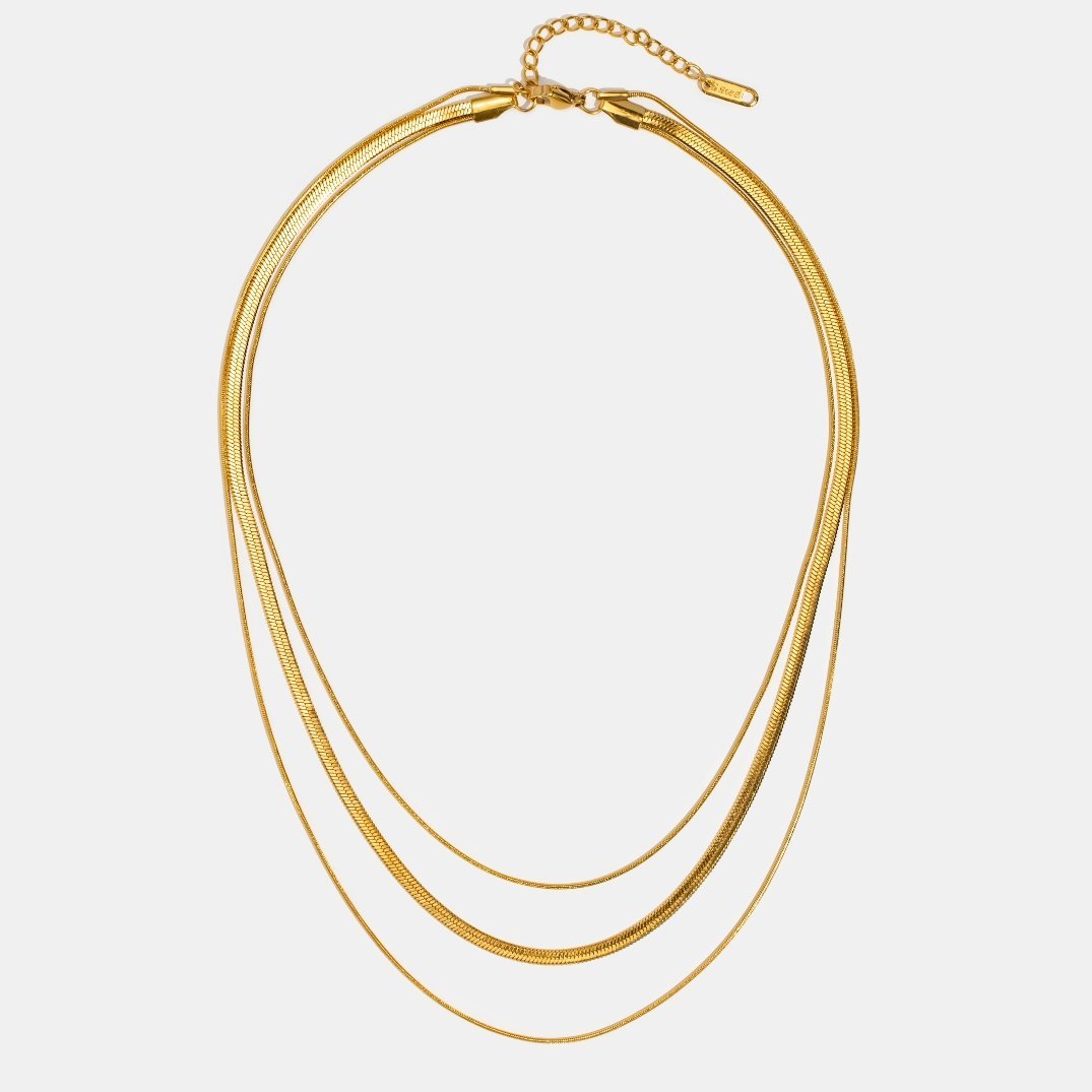 Agot – Halskette Goldene Mehrschichtige Kette