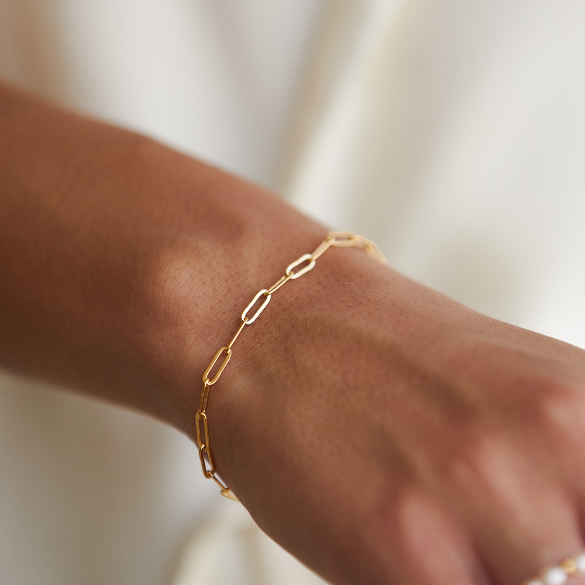 Cozumel – Armband Kette Paperclip Gold