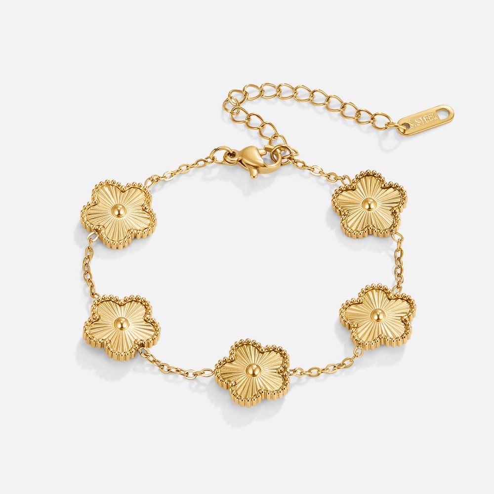 Clary – Armband Kleeblatt Golden