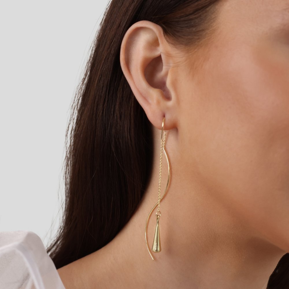 Amaris – Ohrringe Goldtropfen mit Quasten