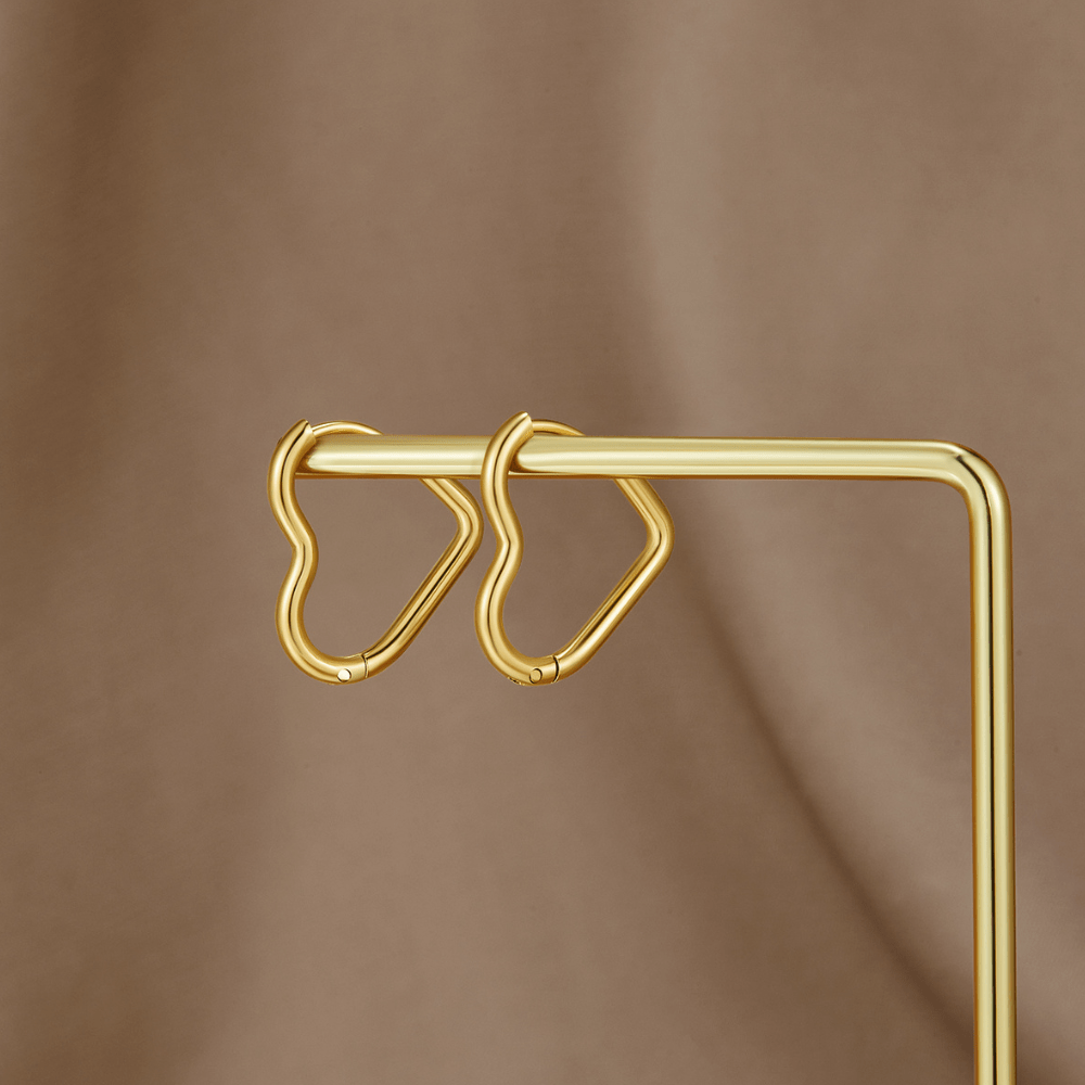 Tessia – Goldene Kreolen Romantisches Herz