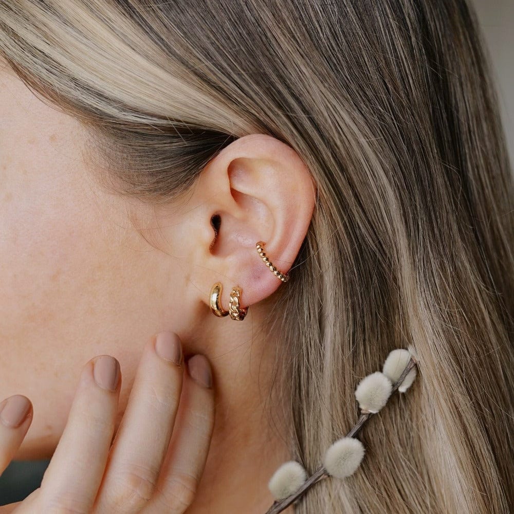 Irina – Mini-Kreolen Vergoldet mit Poliertem Finish