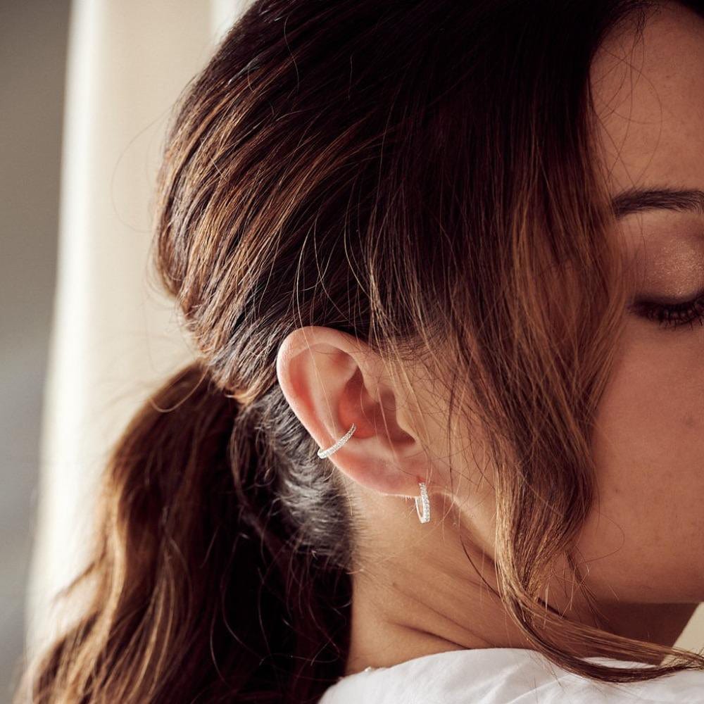 Maila – Versilberte Kreolen mit Glanz