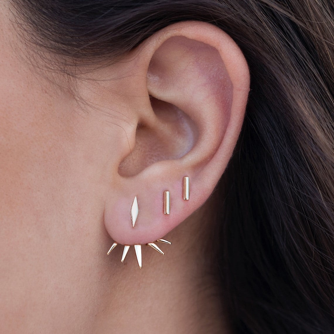 Spike-Ohrstecker - Minimalistische Ohrringe