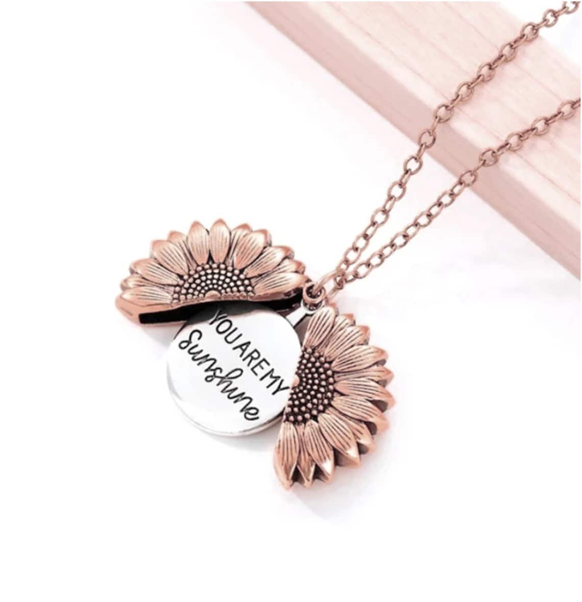 Du bist mein Sonnenschein - Sonnenblumen-Anhänger-Halskette