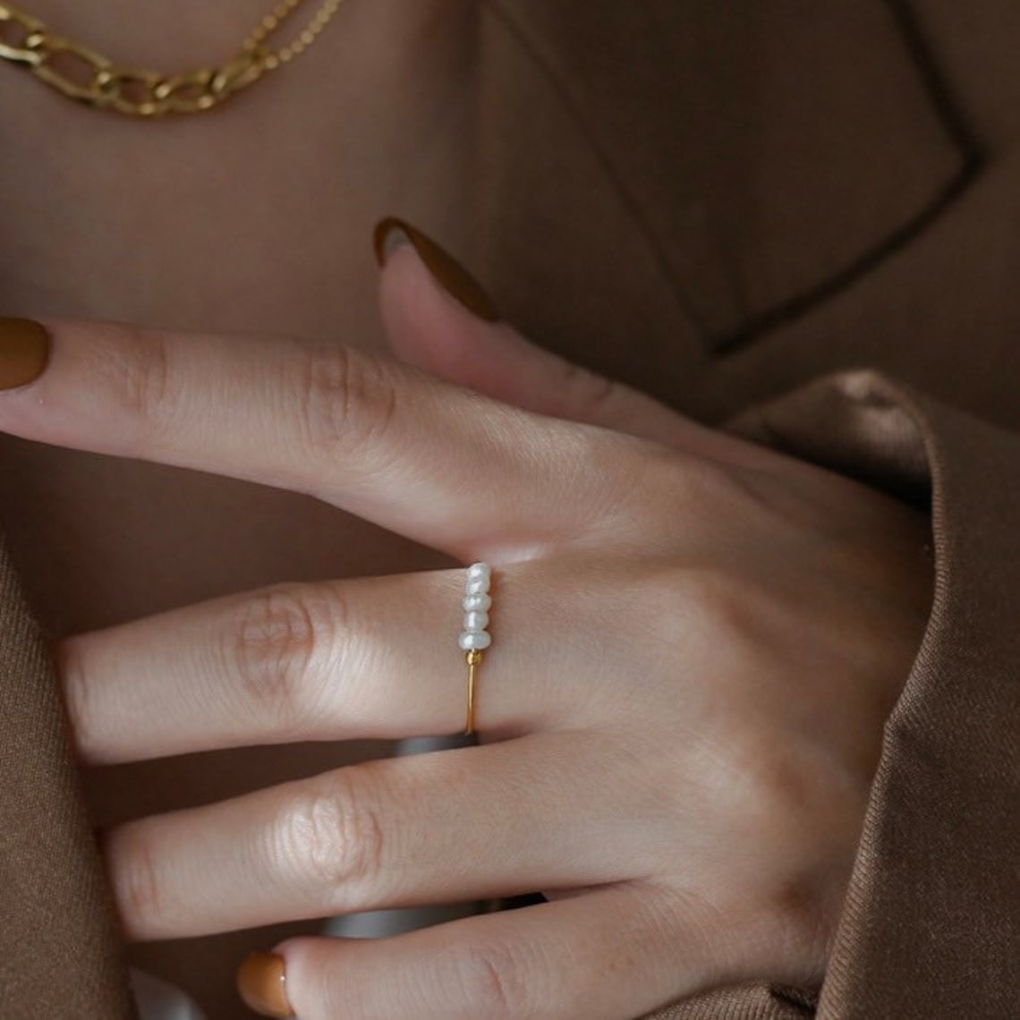 Mini-Süßwasserperlenring