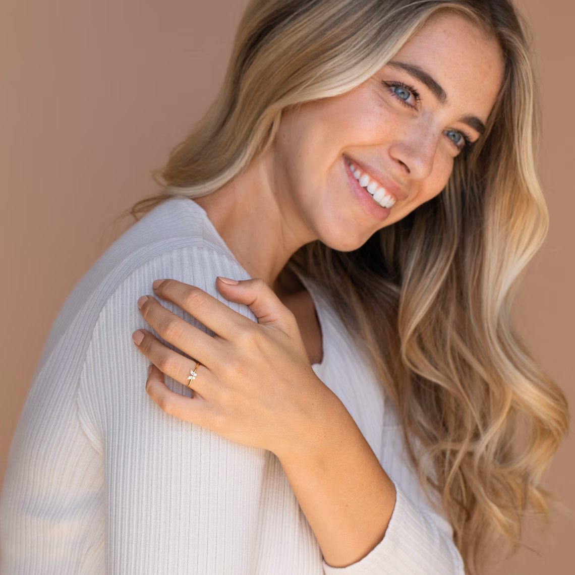 Diamant-Schmetterling - Zierlicher Schmetterlingsring