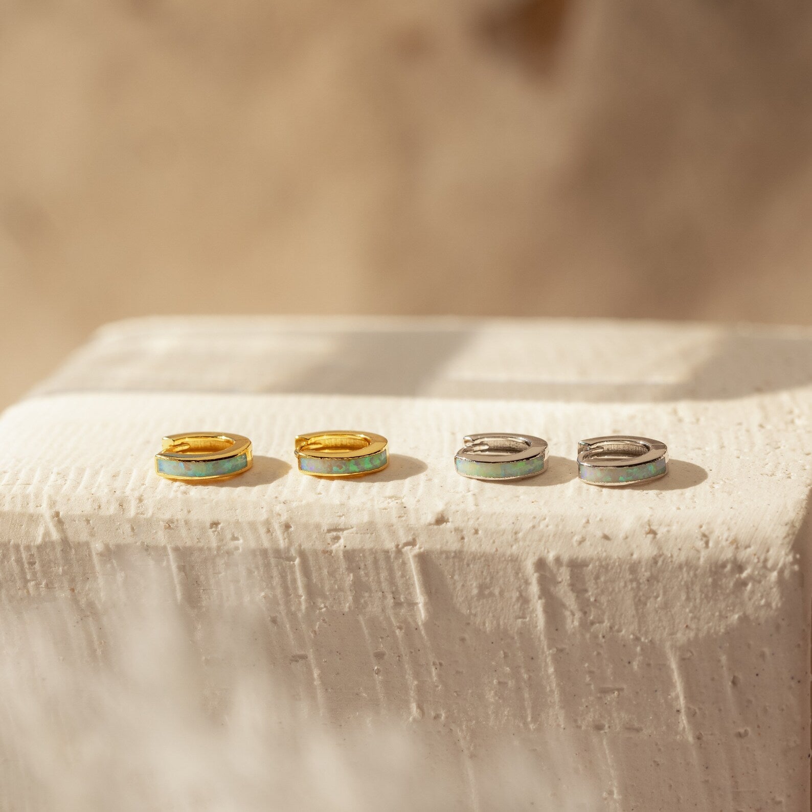 Opal-Intarsien-Ringe - Opal-Ohrringe