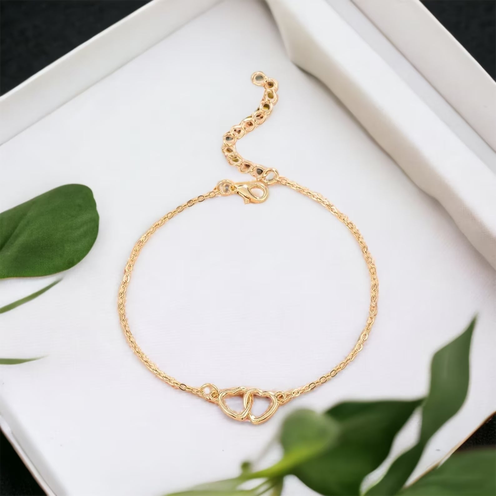 Minimalistische Herz Anklet - Herz-Glieder-Fußkette