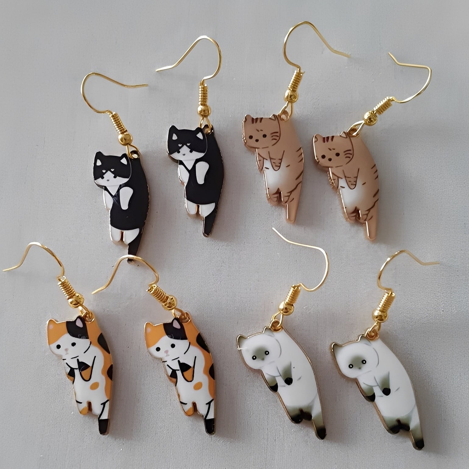 Kate – Hängende Ohrringe Katze