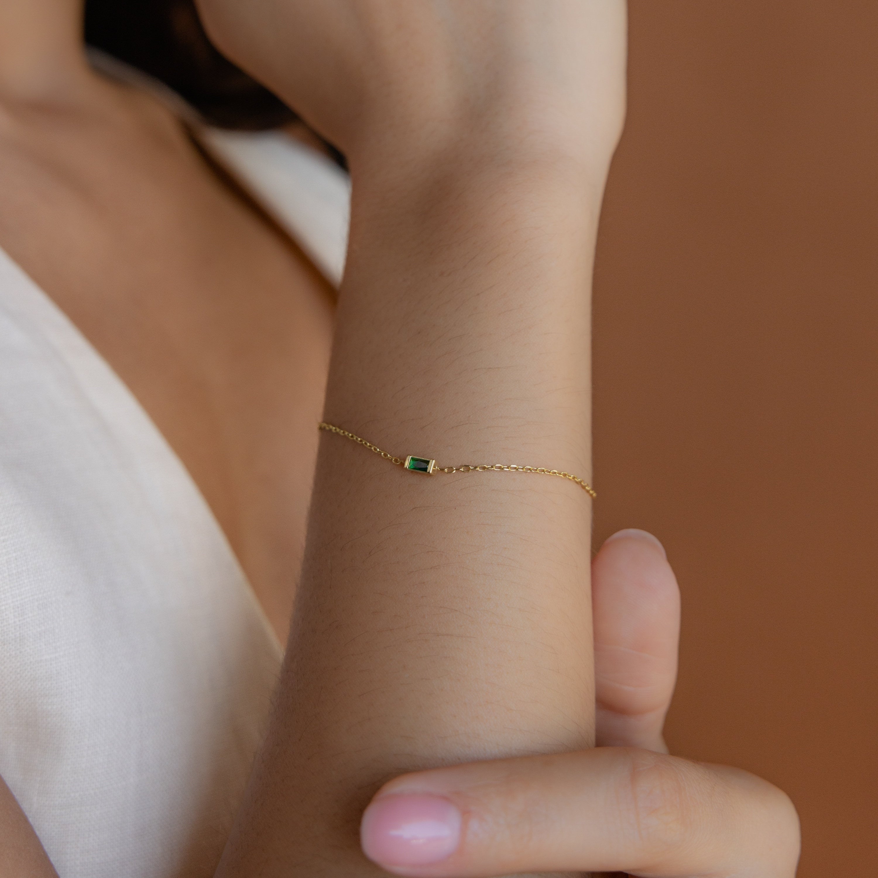 Sophie – Armband Baguette mit Geburtsstein