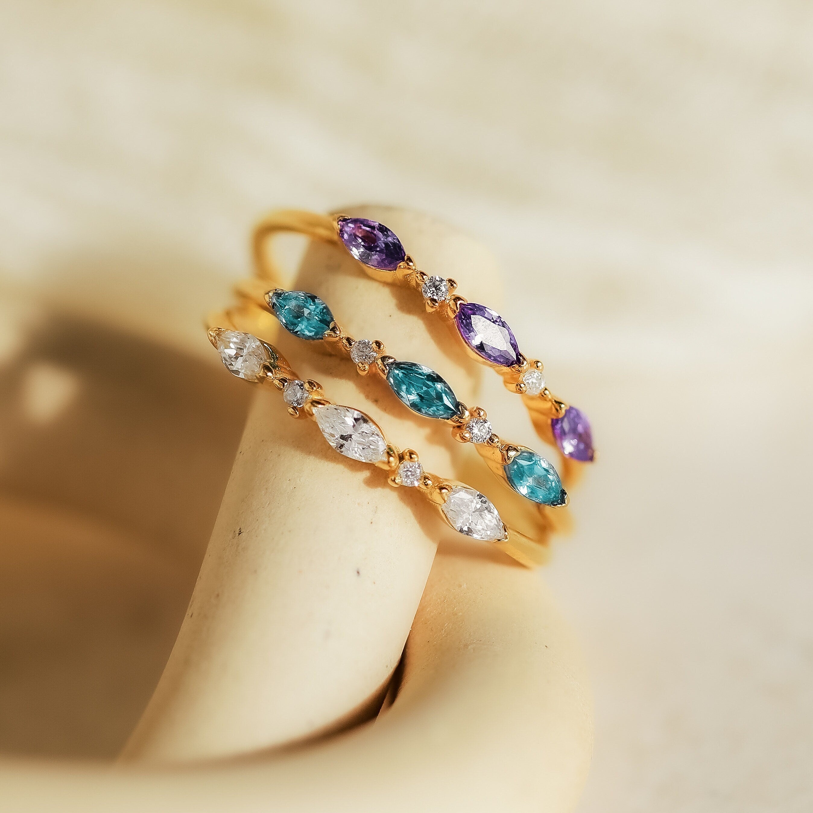 Quinn – Dreifach-Marquise-Ring