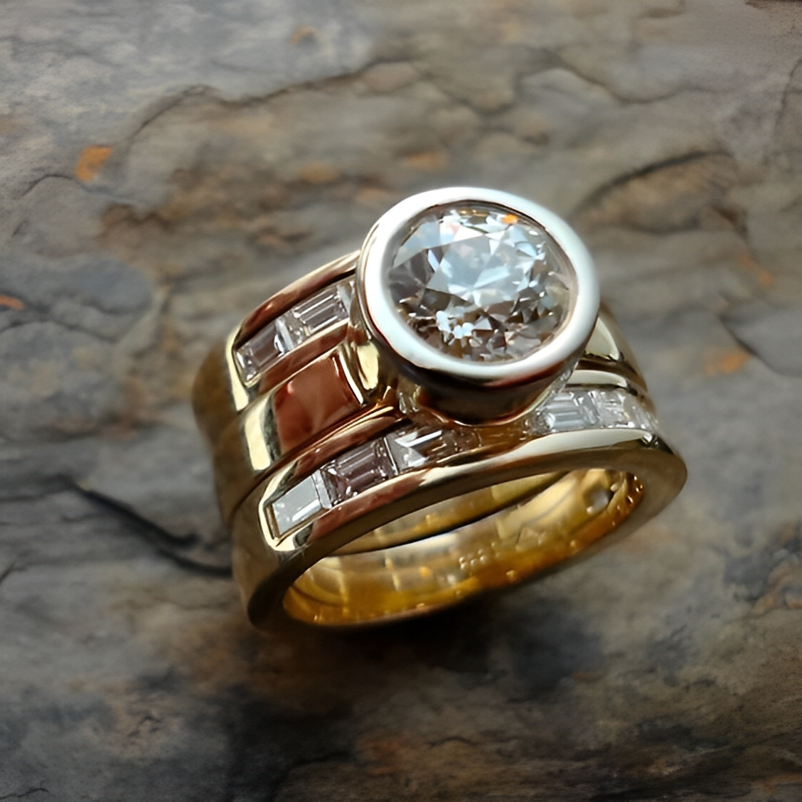 Miley – Vintage-Ring mit Kristallschichten