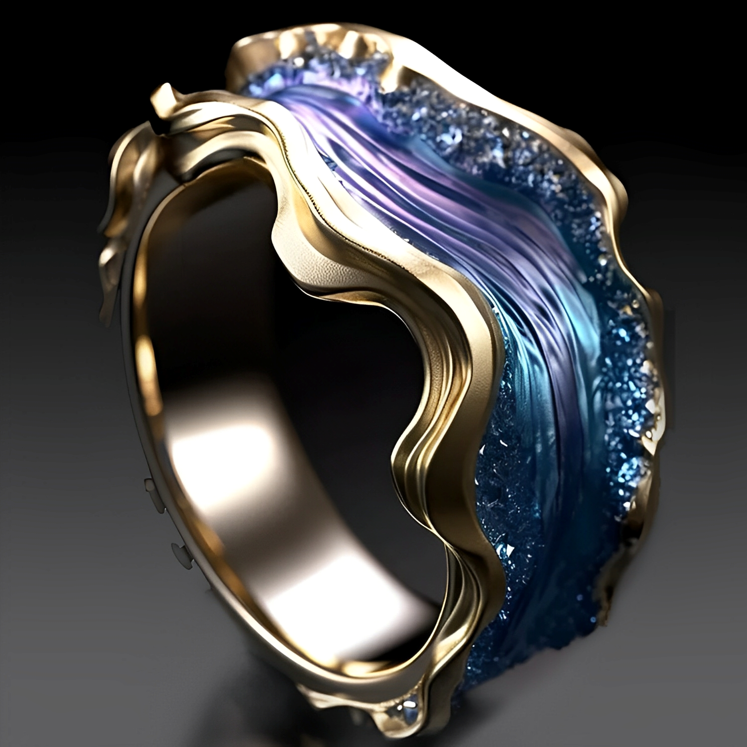 Mira – Vintage Goldener Ozean-Ring