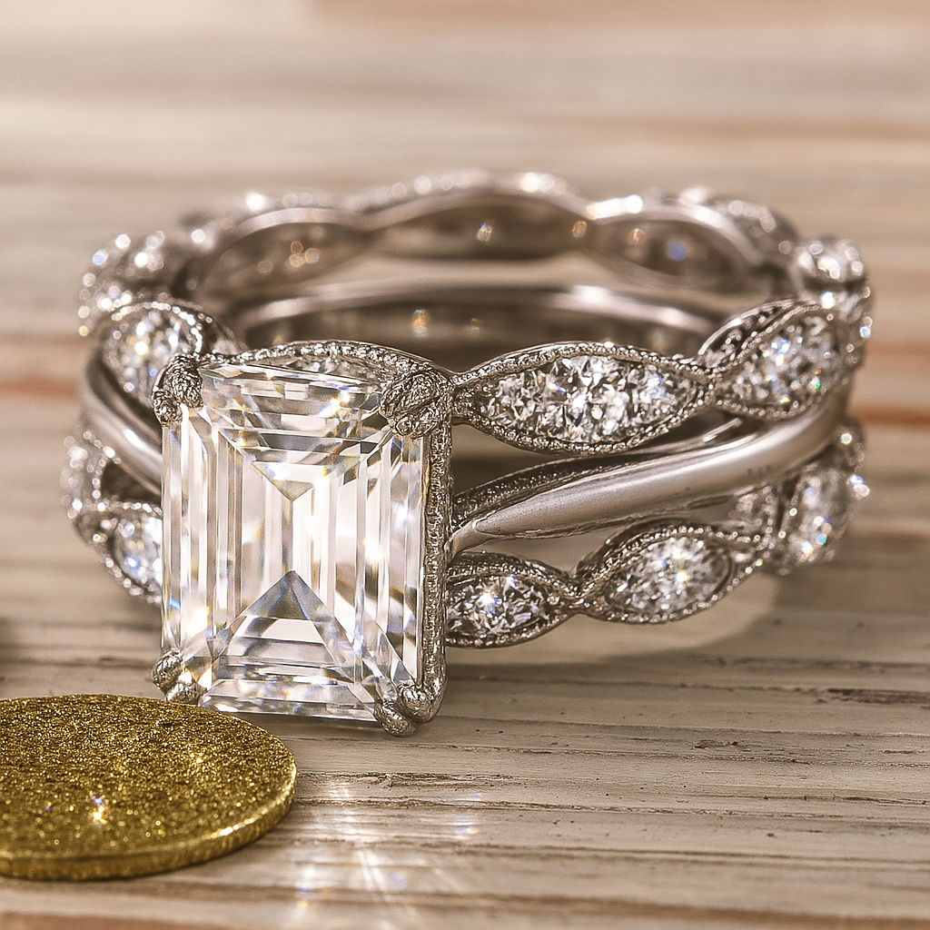 Mireille – Vintage-Silberring mit Glänzenden Schichten
