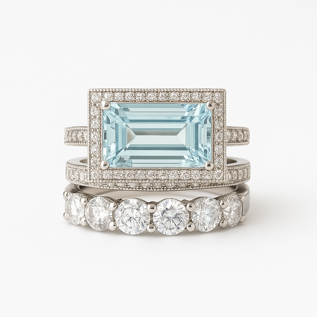 Talea – Boho Türkis Ring Set