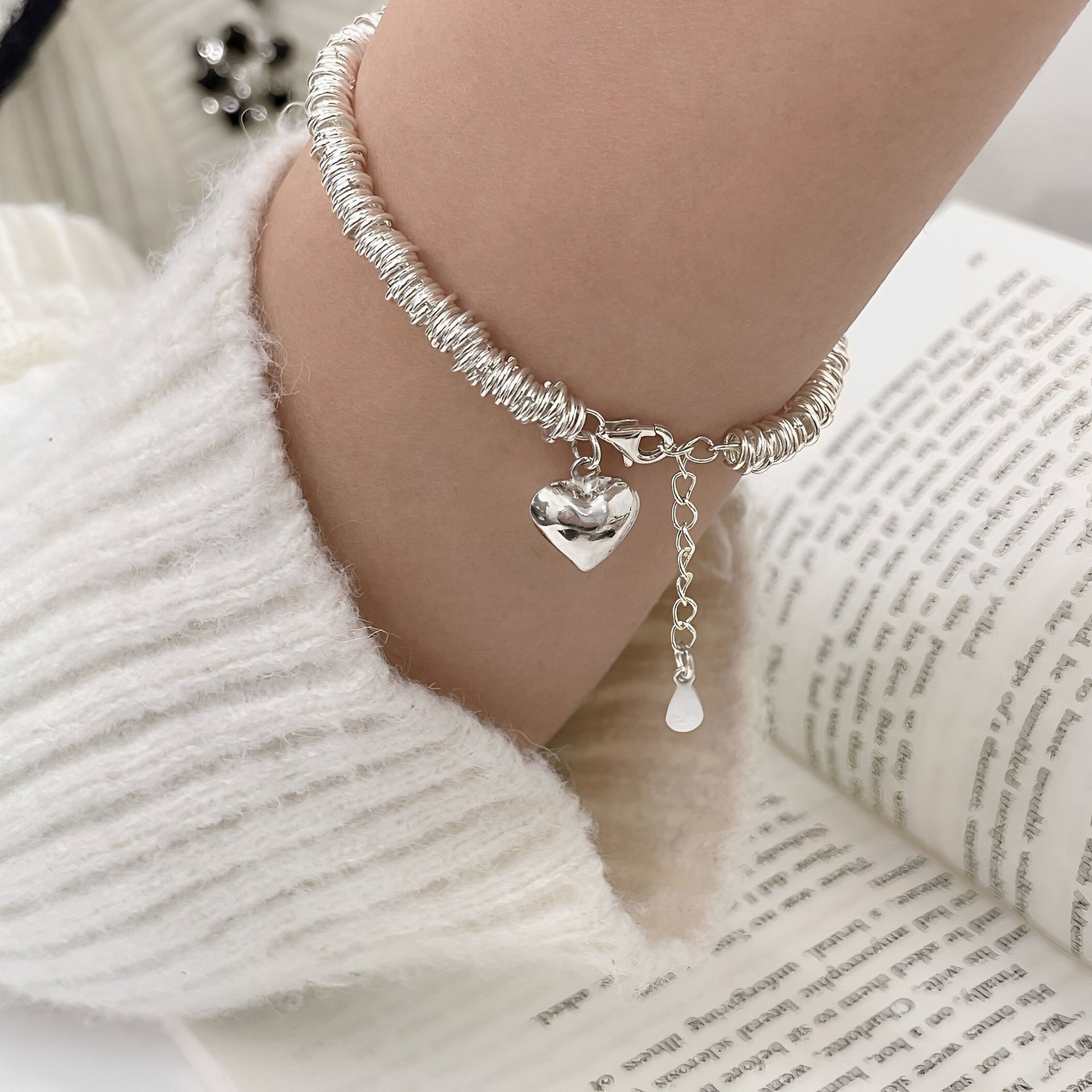 Marie – Elegantes Silberarmband mit Herz