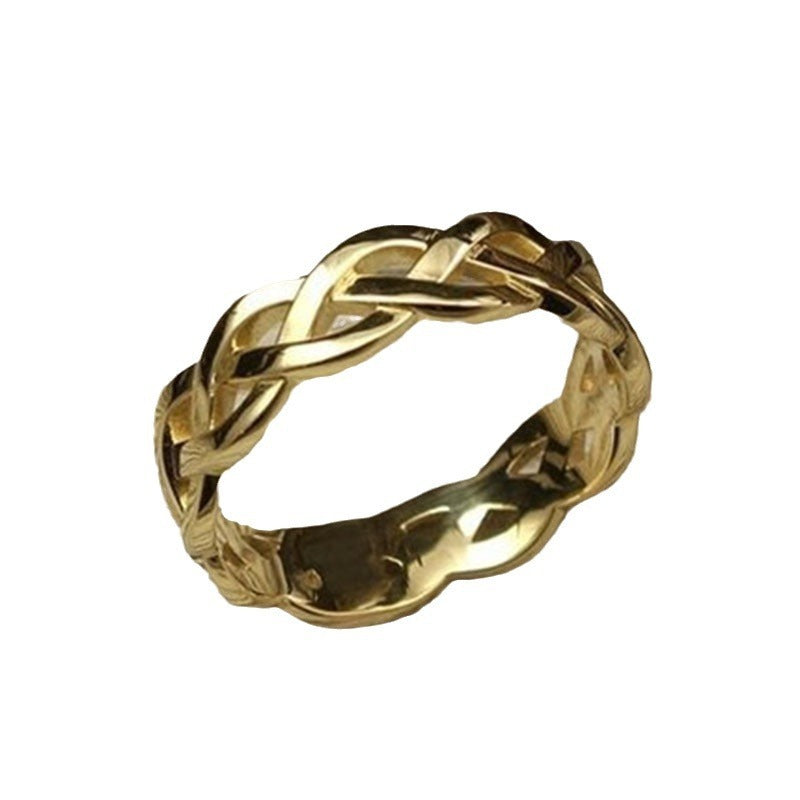 Thalia – Geflochtener Vintage-Ring in Gold