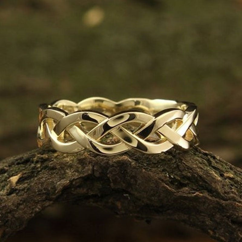Thalia – Geflochtener Vintage-Ring in Gold