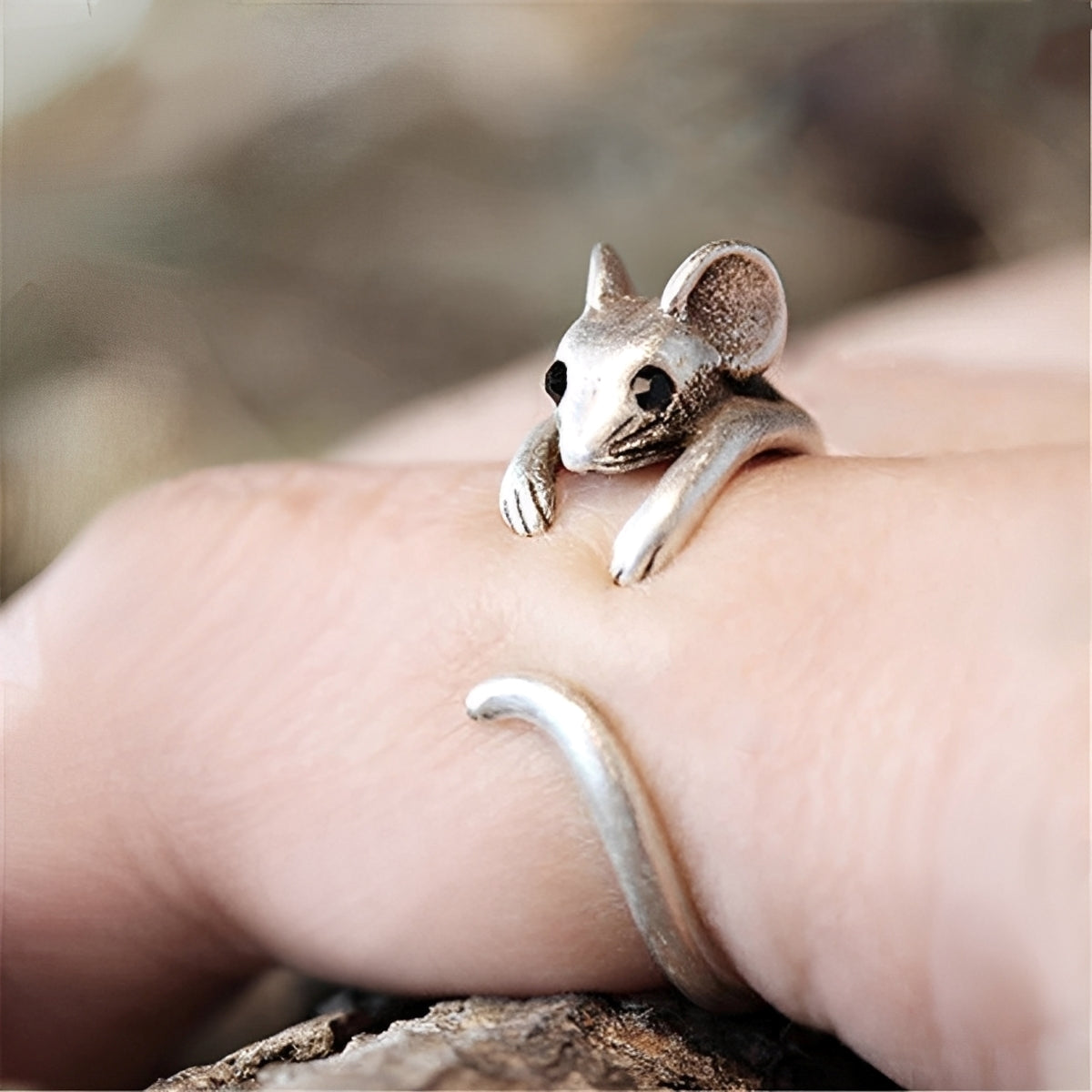 Giselle – Ring Silber Vintage Maus